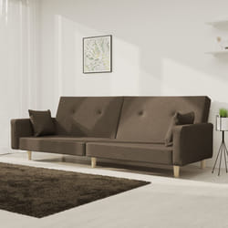 Divano Letto a 2 Posti con 2 Cuscini Tortora in Tessutocod mxl 87463