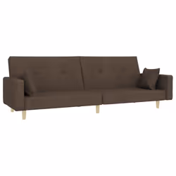 Divano Letto a 2 Posti con 2 Cuscini Tortora in Tessutocod mxl 87463 - Vista aggiuntiva 2