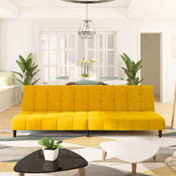Divano Letto a 2 Posti Giallo in Vellutocod mxl 87705