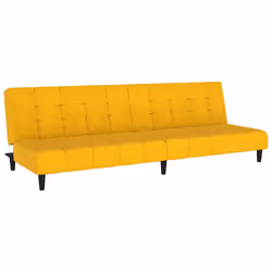 Divano Letto a 2 Posti Giallo in Vellutocod mxl 87705 - Vista aggiuntiva 2