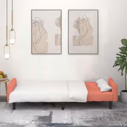 Divano Letto a 2 Posti Rosa in Vellutocod mxl 111525 - Vista aggiuntiva 3