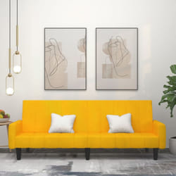 Vidaxl - Divano Letto a 2 Posti Giallo in Velluto 79705