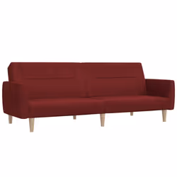 Divano Letto a 2 Posti Rosso Vino in Tessutocod mxl 111527 - Vista aggiuntiva 2