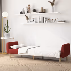 Divano Letto a 2 Posti Rosso Vino in Tessutocod mxl 111527 - Vista aggiuntiva 3