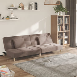 Divano Letto a 2 Posti con 2 Cuscini Tortora in Tessutocod mxl 87462