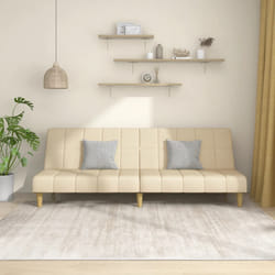Divano Letto a 2 Posti Crema in Tessutocod mxl 87494