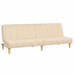 Divano Letto a 2 Posti Crema in Tessutocod mxl 87494 - Vista aggiuntiva 2