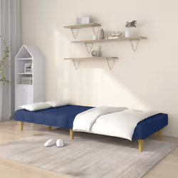 vidaXL Divano Letto a 2 Posti Blu in Tessuto - Vista aggiuntiva 3