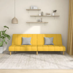 Vidaxl - Divano Letto a 2 Posti Giallo in Tessuto 51143