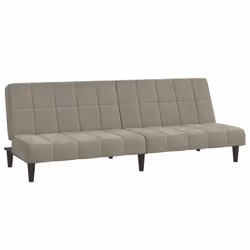 Divano Letto a 2 Posti Grigio Chiaro in Vellutocod mxl 87497 - Vista aggiuntiva 2