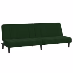 Divano Letto a 2 Posti Verde Scuro in Vellutocod mxl 87498 - Vista aggiuntiva 2