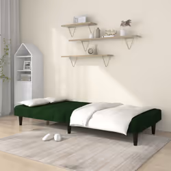 Divano Letto a 2 Posti Verde Scuro in Vellutocod mxl 87498 - Vista aggiuntiva 3