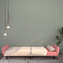 Divano Letto a 2 Posti Rosa in Vellutocod mxl 113247 - Vista aggiuntiva 3