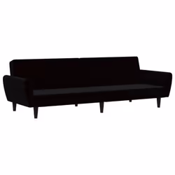 Divano Letto a 2 Posti Nero in Vellutocod mxl 111509 - Vista aggiuntiva 2