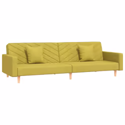 Divano Letto a 2 Posti con 2 Cuscini Verde in Tessutocod mxl 111429 - Vista aggiuntiva 2