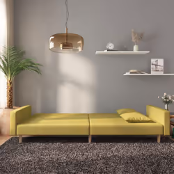 Divano Letto a 2 Posti con 2 Cuscini Verde in Tessutocod mxl 111429 - Vista aggiuntiva 3