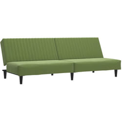 Vidaxl - Divano Letto a 2 Posti Verde Chiaro in Velluto