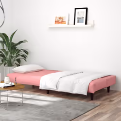 Divano Letto a 2 Posti Rosa in Vellutocod mxl 113921 - Vista aggiuntiva 3