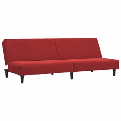 Divano Letto a 2 Posti Rosso Vino in Vellutocod mxl 89276 - Vista aggiuntiva 2