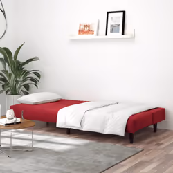 Divano Letto a 2 Posti Rosso Vino in Vellutocod mxl 89276 - Vista aggiuntiva 3
