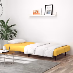 Divano Letto a 2 Posti Giallo in Vellutocod mxl 87902 - Vista aggiuntiva 3