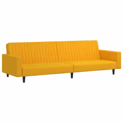 Divano Letto a 2 Posti Giallo in Vellutocod mxl 87903 - Vista aggiuntiva 2