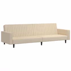 Divano Letto a 2 Posti Crema in Vellutocod mxl 87904 - Vista aggiuntiva 2