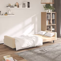 Divano Letto a 2 Posti Crema in Vellutocod mxl 87904 - Vista aggiuntiva 3