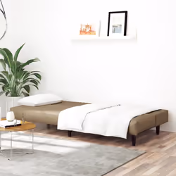 Divano Letto a 2 Posti Cappuccino in Similpellecod mxl 91001 - Vista aggiuntiva 3