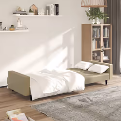vidaXL Divano Letto a 2 Posti Cappuccino in Similpelle - Vista aggiuntiva 3