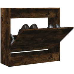 Scarpiera Rovere Fumo 60x21x57 cm in Legno Multistrato Vidaxl Marrone