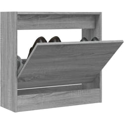 Scarpiera Grigio Sonoma 60x21x57 cm in Legno Multistrato Vidaxl Grigio