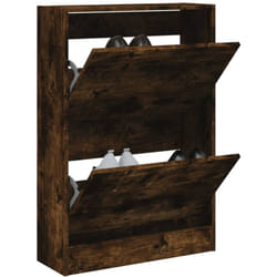 Scarpiera Rovere Fumo 60x21x87,5 cm in Legno Multistrato Vidaxl Marrone