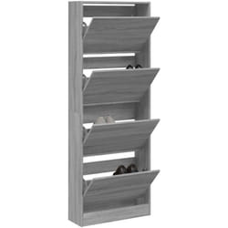 Scarpiera Grigio Sonoma 60x21x163,5 cm in Legno Multistrato Vidaxl Grigio