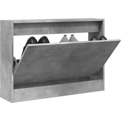 Vidaxl - Scarpiera Grigio Cemento 80x21x57 cm in Legno Multistrato