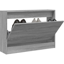 Scarpiera Grigio Sonoma 80x21x57 cm in Legno Multistrato Vidaxl Grigio