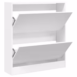Scarpiera Bianca 80x21x87,5 cm in Legno Multistratocod mxl 88576 - Vista aggiuntiva 2