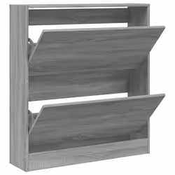 Scarpiera Grigio Sonoma 80x21x87,5 cm in Legno Multistratocod mxl 86838 - Vista aggiuntiva 2