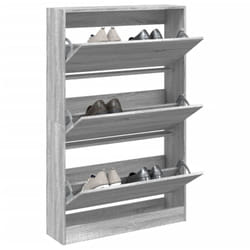 Scarpiera Grigio Sonoma 80x21x125,5 cm in Legno Multistrato Vidaxl Grigio