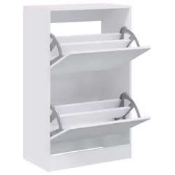 Scarpiera Bianca 60x34x96,5 cm in Legno Multistratocod mxl 134794 - Vista aggiuntiva 2