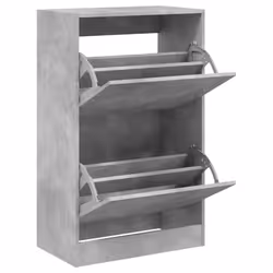 Scarpiera Grigio Cemento 60x34x96,5 cm in Legno Multistratocod mxl 86816 - Vista aggiuntiva 2