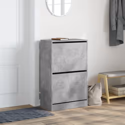Scarpiera Grigio Cemento 60x34x96,5 cm in Legno Multistratocod mxl 86816 - Vista aggiuntiva 3