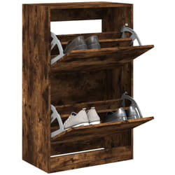Scarpiera Rovere Fumo 60x34x96,5 cm in Legno Multistrato Vidaxl Marrone