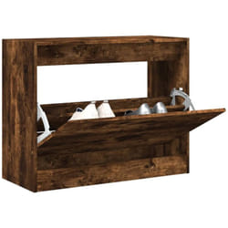 Scarpiera Rovere Fumo 80x34x63 cm in Legno Multistrato Vidaxl Marrone