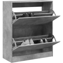 Vidaxl - Scarpiera Grigio Cemento 80x34x96,5 cm in Legno Multistrato