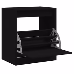 Scarpiera Nera 60x42x69 cm in Legno Multistratocod mxl 86820 - Vista aggiuntiva 2