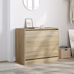 Scarpiera Rovere Sonoma 80x42x69 cm in Legno Multistratocod mxl 134802 - Vista aggiuntiva 3
