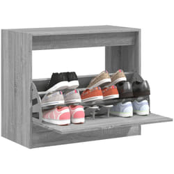 Scarpiera Grigio Sonoma 80x42x69 cm in Legno Multistrato Vidaxl Grigio