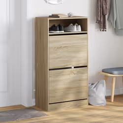 Scarpiera Rovere Sonoma 60x34x116 cm in Legno Multistratocod mxl 134804 - Vista aggiuntiva 3