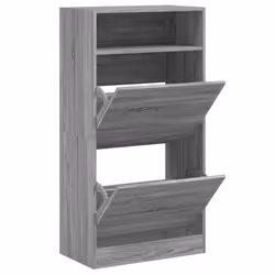 Scarpiera Grigio Sonoma 60x34x116 cm in Legno Multistratocod mxl 134805 - Vista aggiuntiva 2